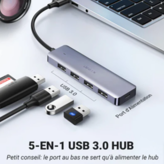 Hub USB 3.0 UGREEN à 4 ports (15cm)